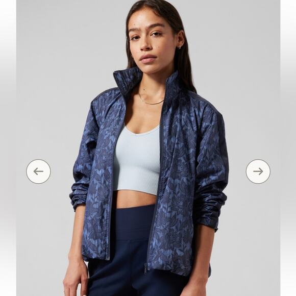 Athleta Sightseer Lace Jacket Blue Size Small - Picture 1 of 13